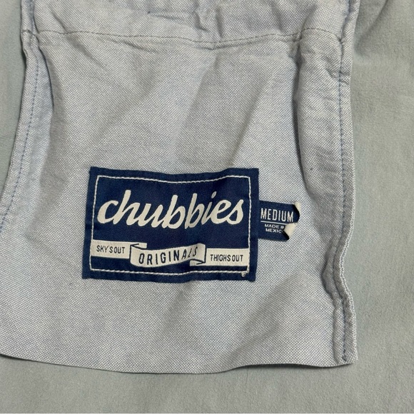 Chubbies Light Blue Men's Thigh Shorts Elastic Waist Medium - Picture 6 of 10
